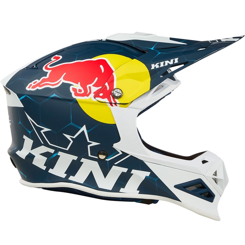 Motocrosshelm KINI Red Bull MXC1 1.0 blauw-wit
