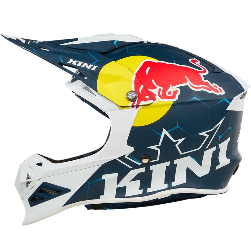 Motocrosshelm KINI Red Bull MXC1 1.0 blauw-wit