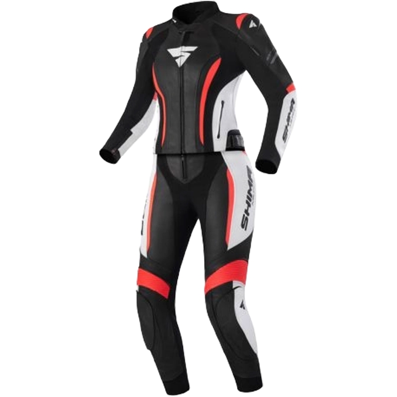 Shima Miura 2.0 zwart-wit-fluorode motoroverall voor dames