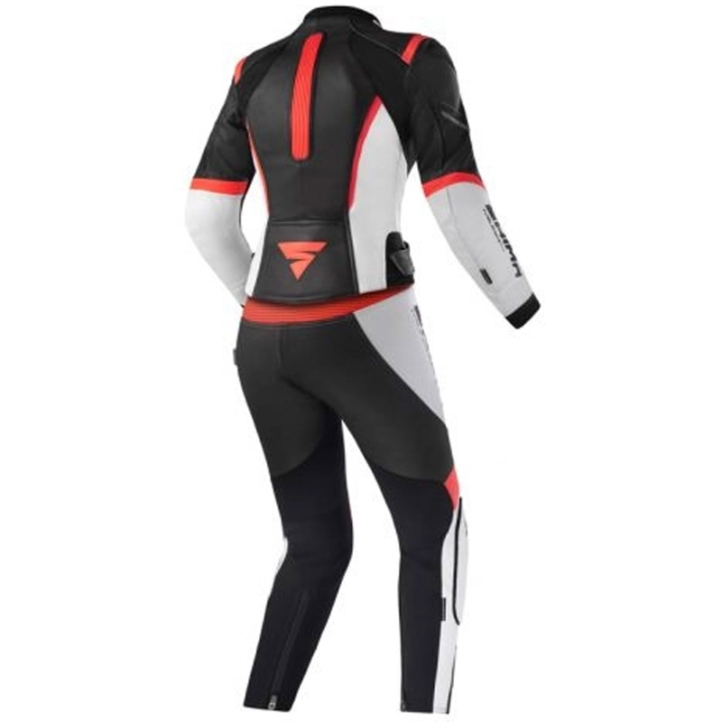 Shima Miura 2.0 zwart-wit-fluorode motoroverall voor dames