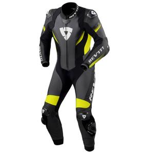 Revit Control zwart-fluogele leren motoroverall