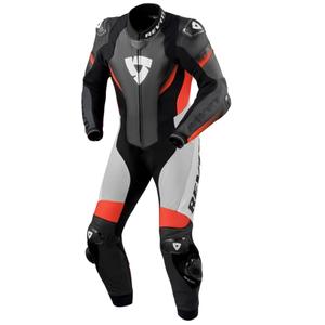 Revit Control zwart-fluorode leren motoroverall