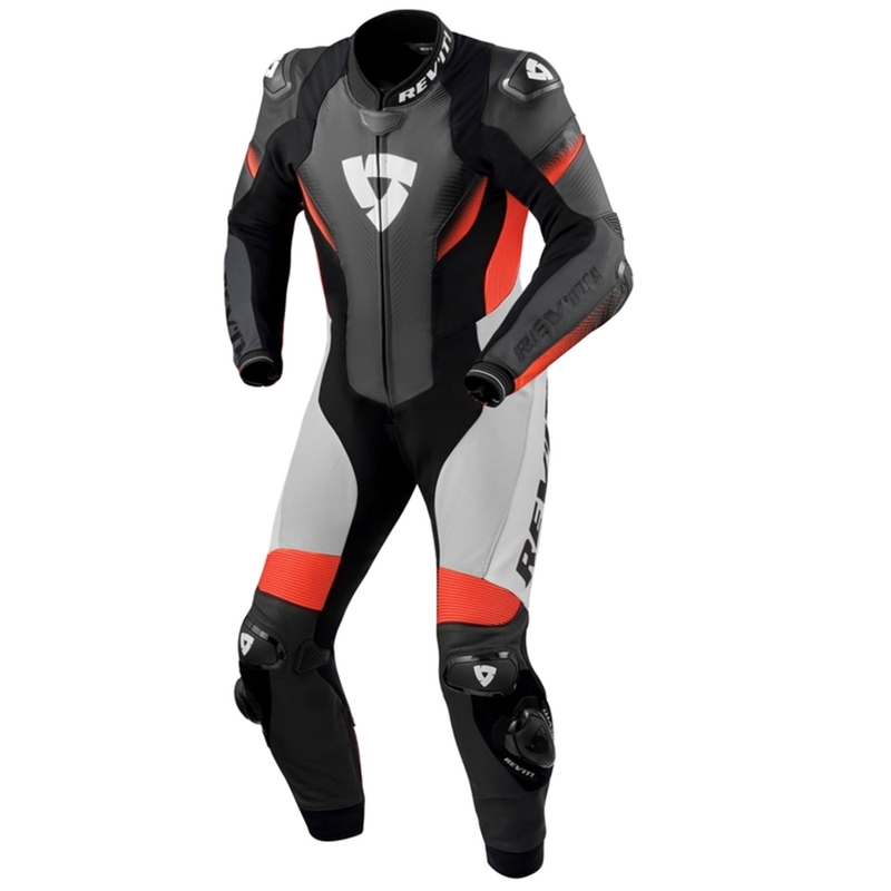 Revit Control zwart-fluorode leren motoroverall