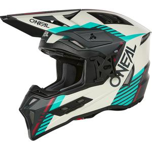 Motocrosshelm O'Neal EX-SRS Quin grijs-turkoois