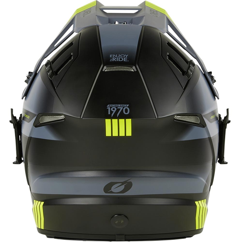 Motocrosshelm O´Neal EX-SRS Hitch zwart-grijs-fluo geel
