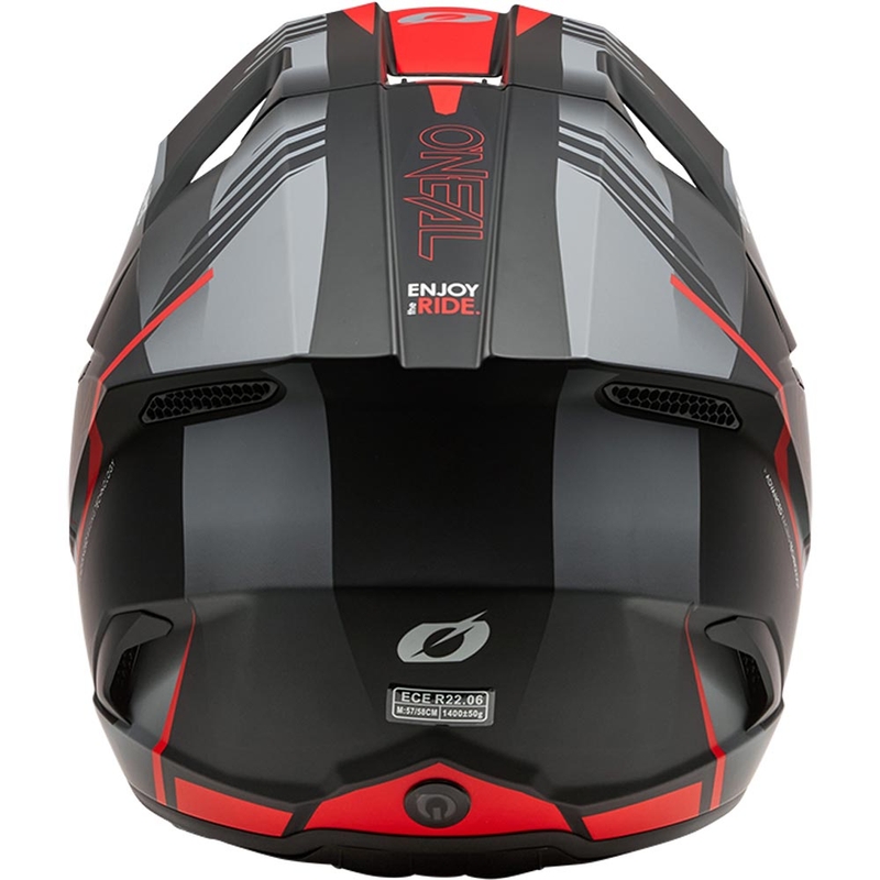 Motocrosshelm O'Neal 3SRS Haze matzwart-grijs-rood