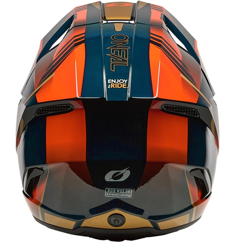 Motocrosshelm O'Neal 3SRS Haze blauw-oranje-goud