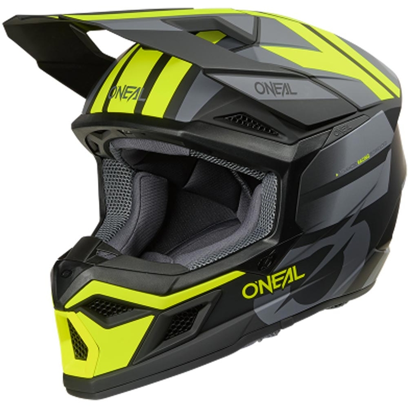 Motocrosshelm O´Neal 3SRS Ride matzwart-grijs-fluorgeel