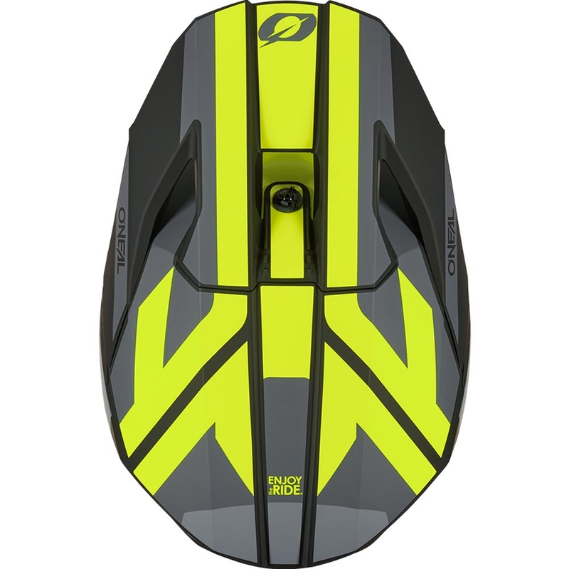 Motocrosshelm O´Neal 3SRS Ride matzwart-grijs-fluorgeel