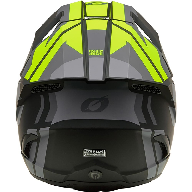 Motocrosshelm O´Neal 3SRS Ride matzwart-grijs-fluorgeel