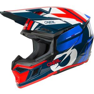 Motocrosshelm O'Neal 3SRS Ride blauw-wit-rood
