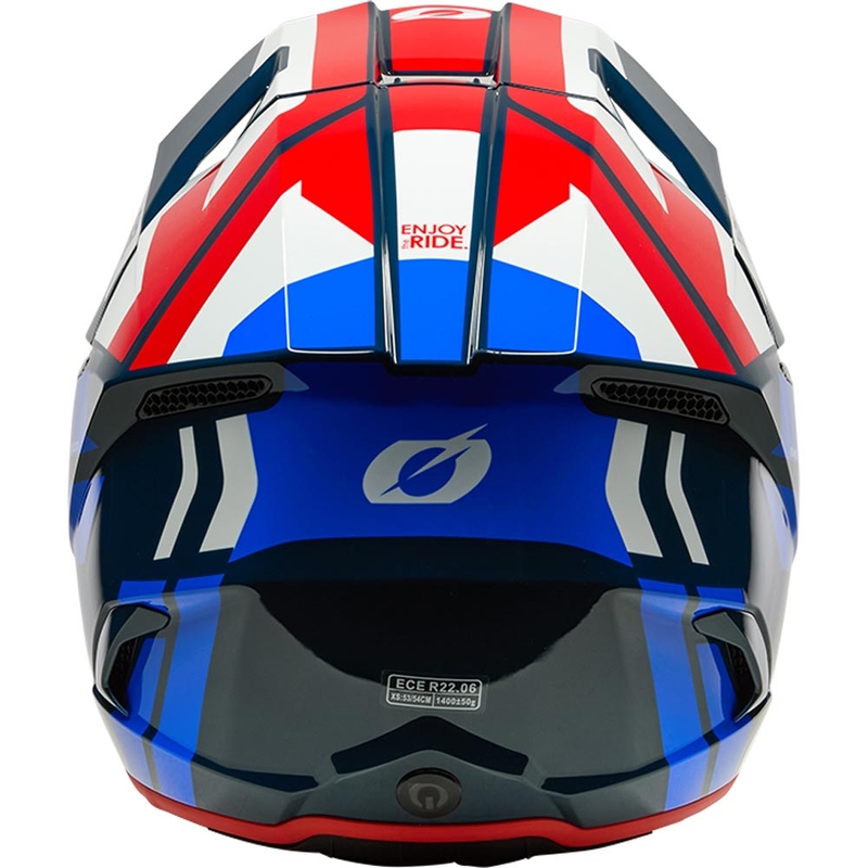 Motocrosshelm O'Neal 3SRS Ride blauw-wit-rood