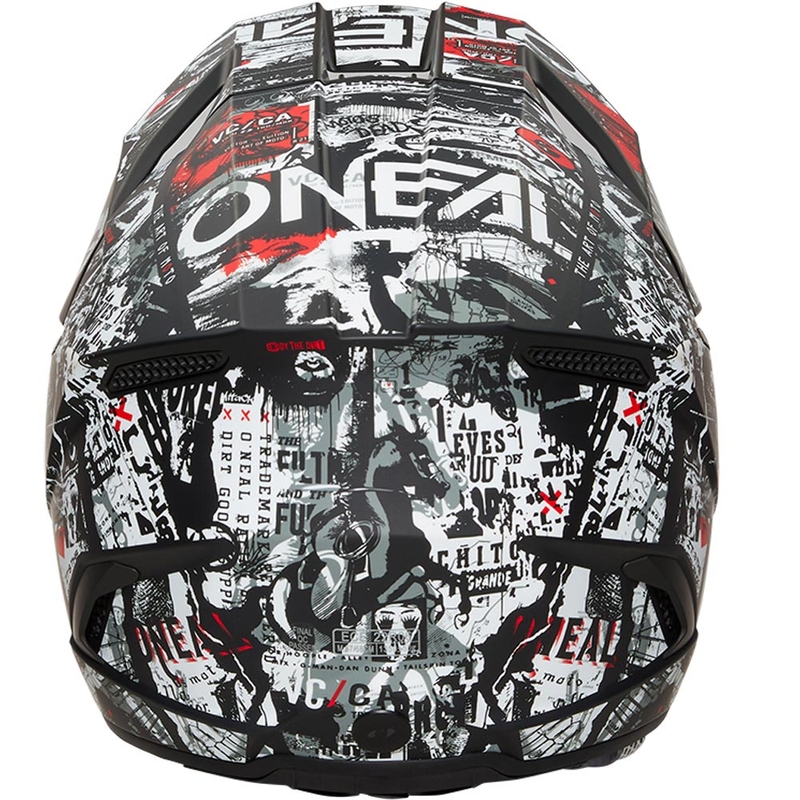 Motocrosshelm O'Neal 3SRS Attack matzwart-wit