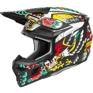 O'Neal 3SRS kindermotocrosshelm met veelkleurige inktprint
