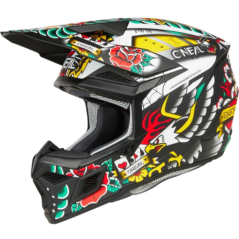 O'Neal 3SRS kindermotocrosshelm met veelkleurige inktprint