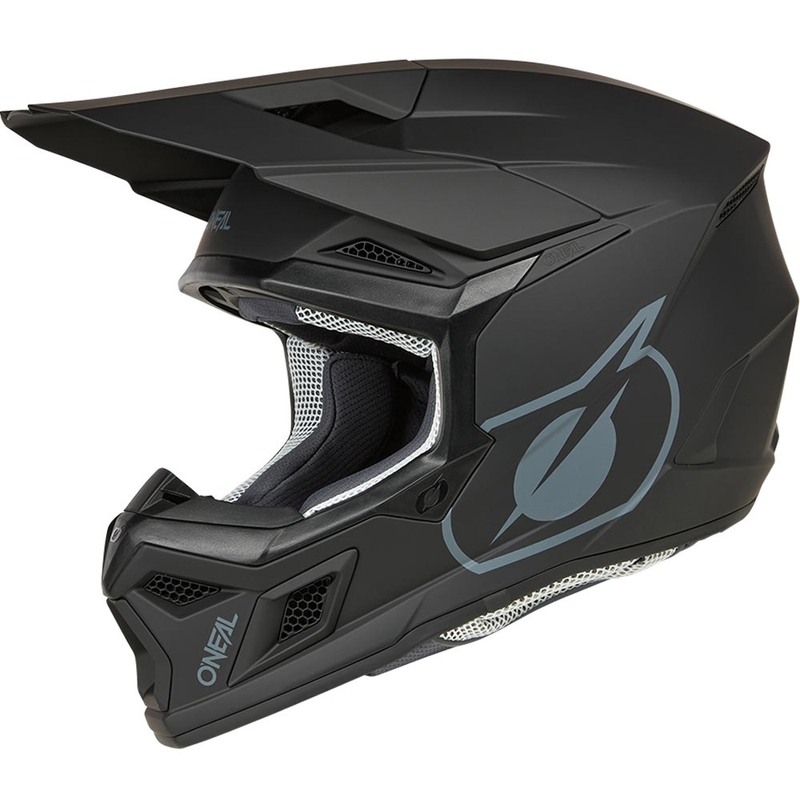 Motocrosshelm O´Neal 3SRS Solid matzwart
