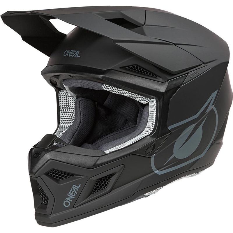 Motocrosshelm O´Neal 3SRS Solid matzwart