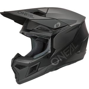 Motocrosshelm O´Neal 3SRS Solid matzwart-grijs