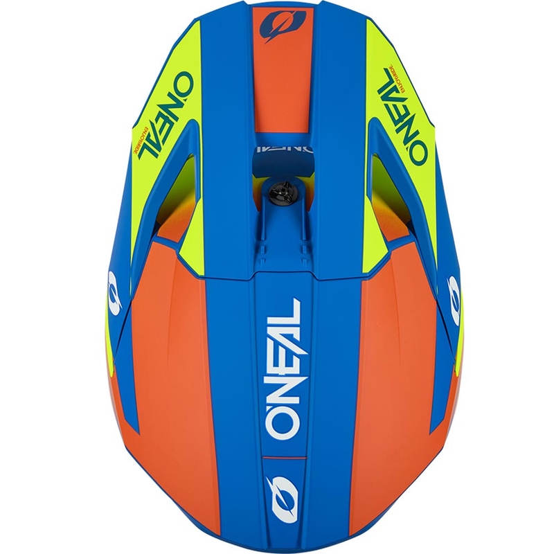 Motocrosshelm O´Neal 3SRS Solid matblauw-fluorgeel