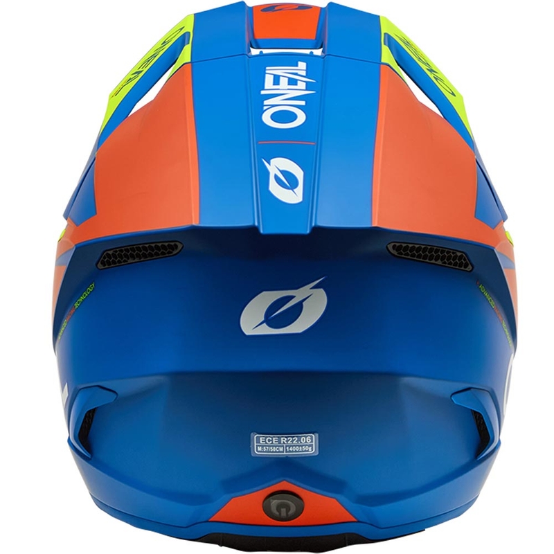 Motocrosshelm O´Neal 3SRS Solid matblauw-fluorgeel