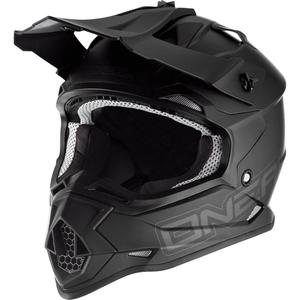 Motocrosshelm O´Neal 2SRS plat matzwart