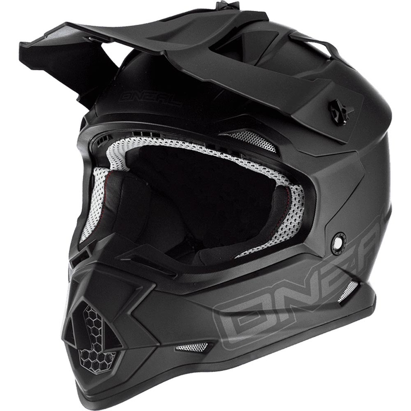 Motocrosshelm O´Neal 2SRS plat matzwart