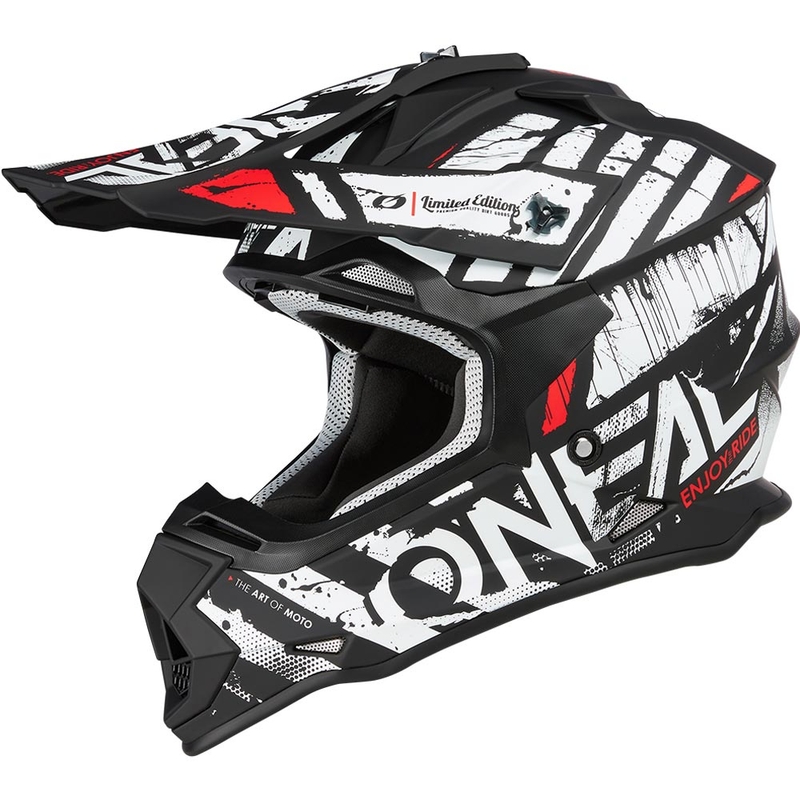 O´Neal 2SRS Glitch motorcrosshelm zwart-wit