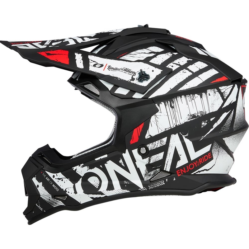 O´Neal 2SRS Glitch motorcrosshelm zwart-wit