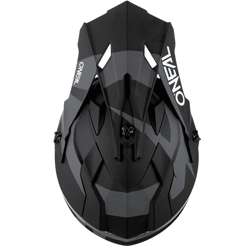 Motocrosshelm O'Neal 2SRS Slick zwart-grijs