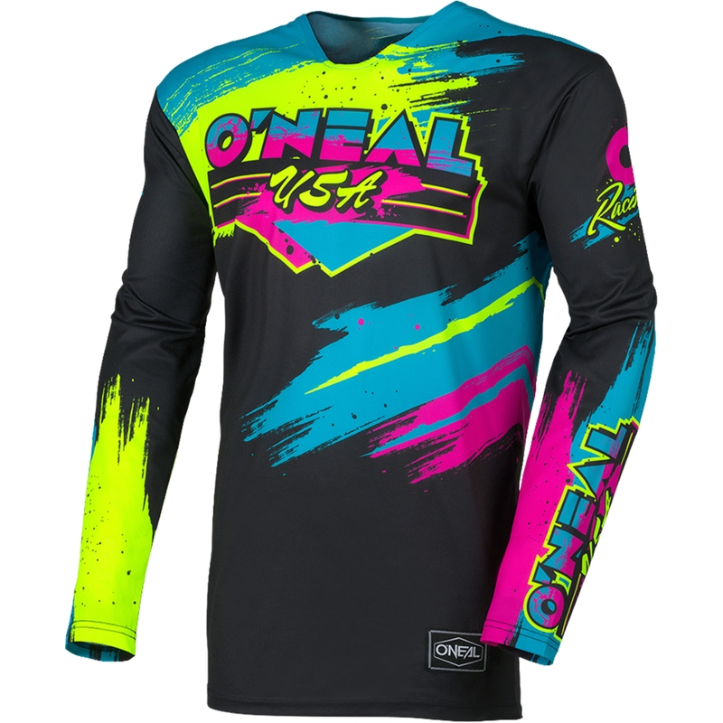 O'Neal Mayhem Reseda motorcrossshirt zwart-fluorescent geel