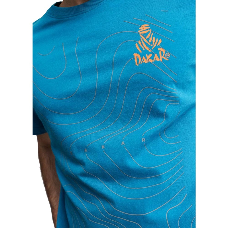 Dakar-kaart T-shirt blauw