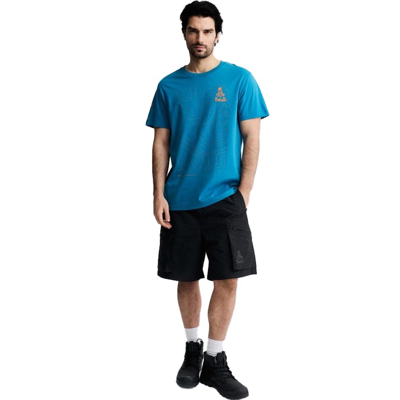 Dakar-kaart T-shirt blauw