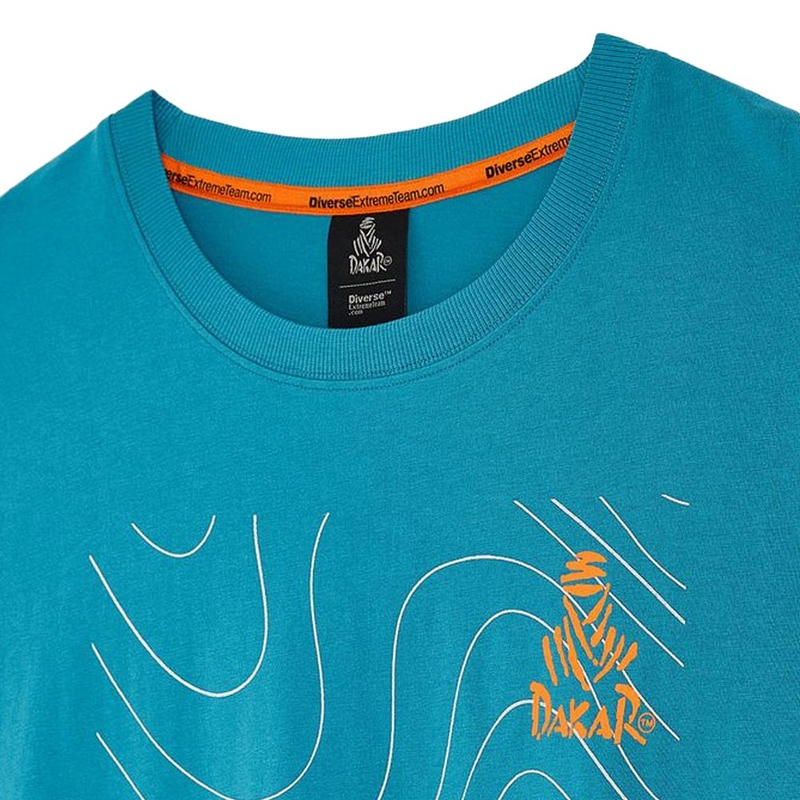 Dakar-kaart T-shirt blauw