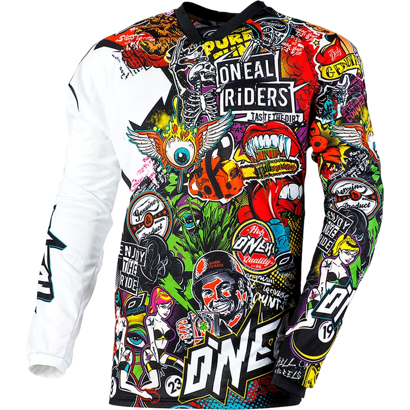 Motocrossshirt O´Neal Mayhem Crank zwart-multicolor