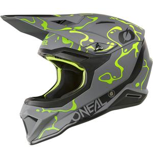 Motocrosshelm O'Neal 1SRS Splash matgrijs-fluorgeel
