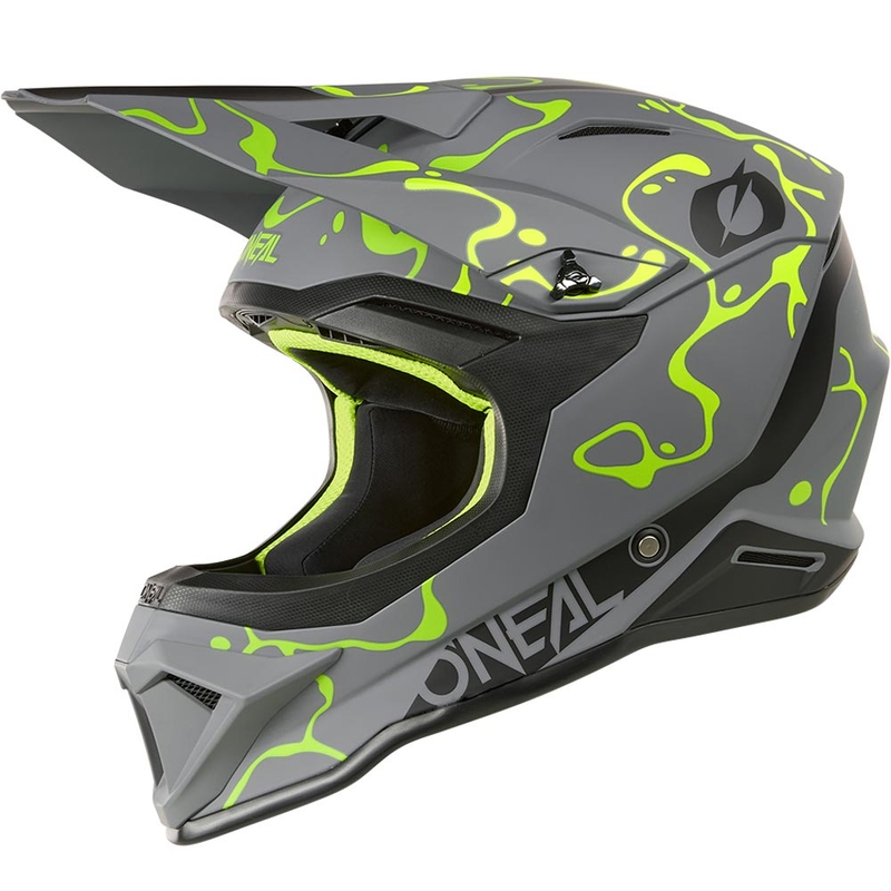 Motocrosshelm O'Neal 1SRS Splash matgrijs-fluorgeel
