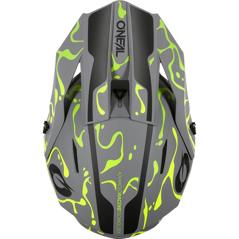 Motocrosshelm O'Neal 1SRS Splash matgrijs-fluorgeel