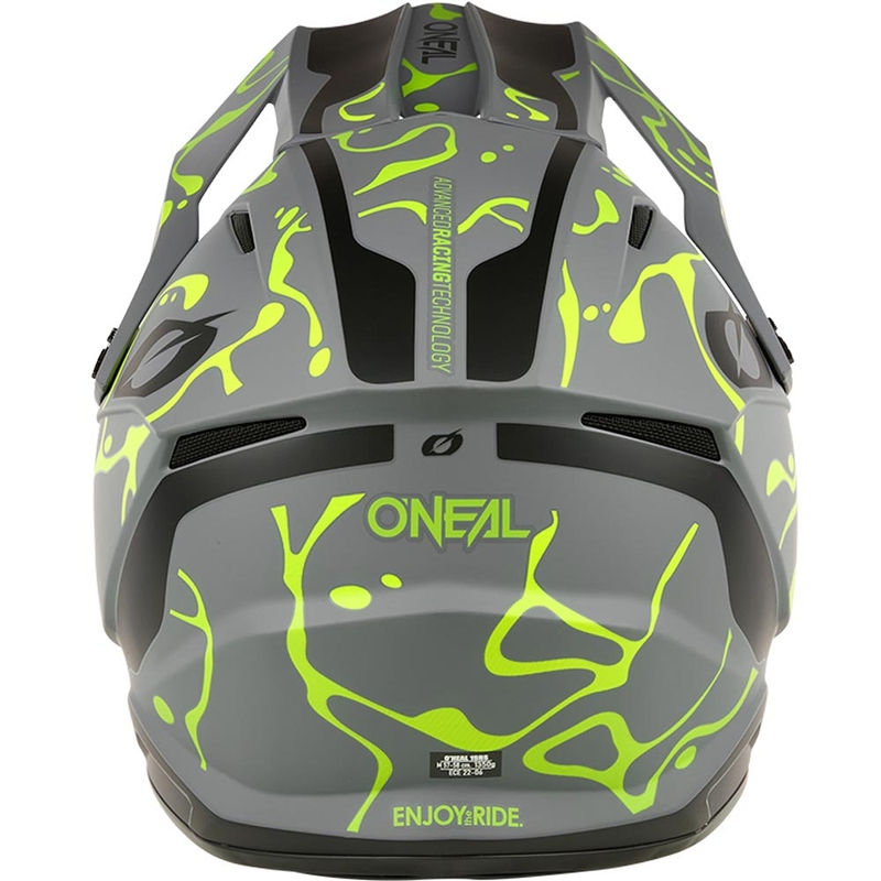 Motocrosshelm O'Neal 1SRS Splash matgrijs-fluorgeel