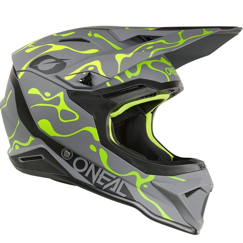 Motocrosshelm O'Neal 1SRS Splash matgrijs-fluorgeel