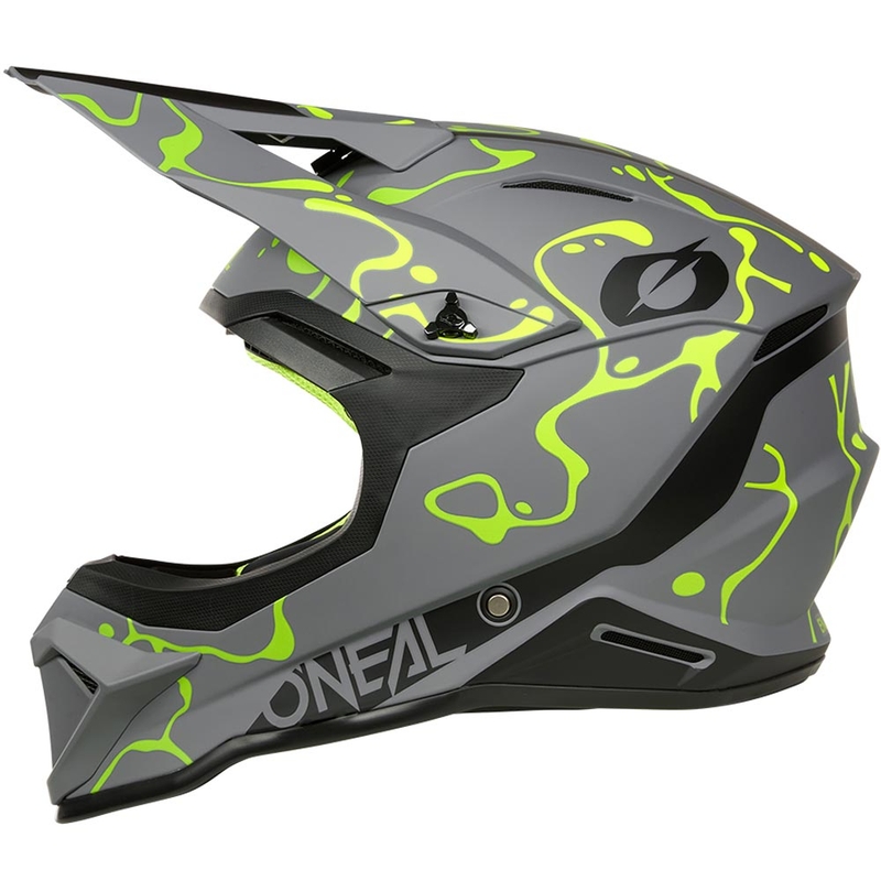 Motocrosshelm O'Neal 1SRS Splash matgrijs-fluorgeel