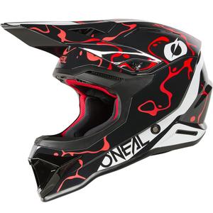 Motocrosshelm O´Neal 1SRS Splash zwart-rood