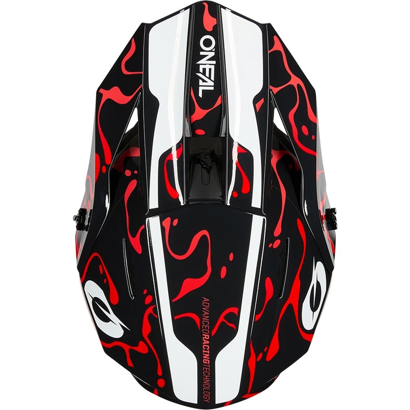 Motocrosshelm O´Neal 1SRS Splash zwart-rood