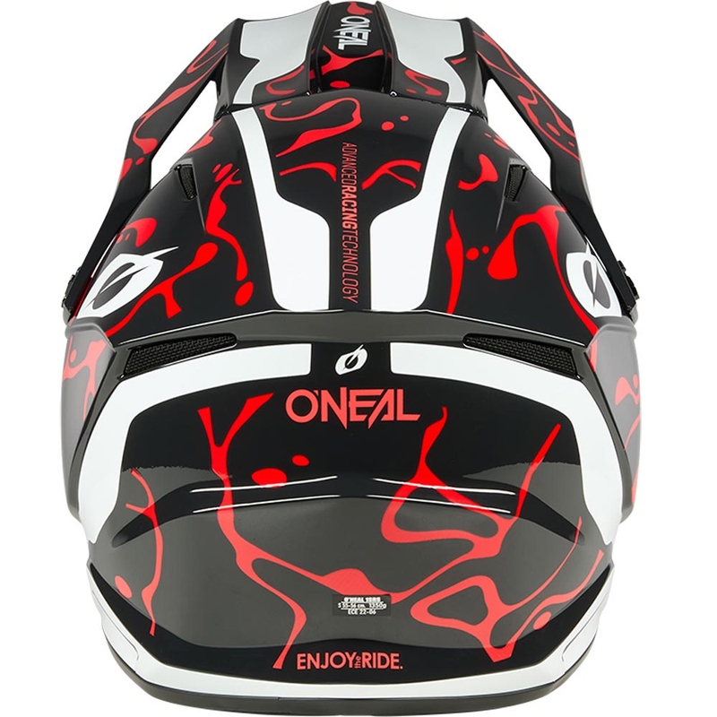 Motocrosshelm O´Neal 1SRS Splash zwart-rood