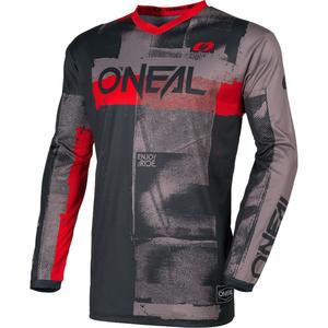 Motocrossshirt O'Neal Element Roller grijs-rood