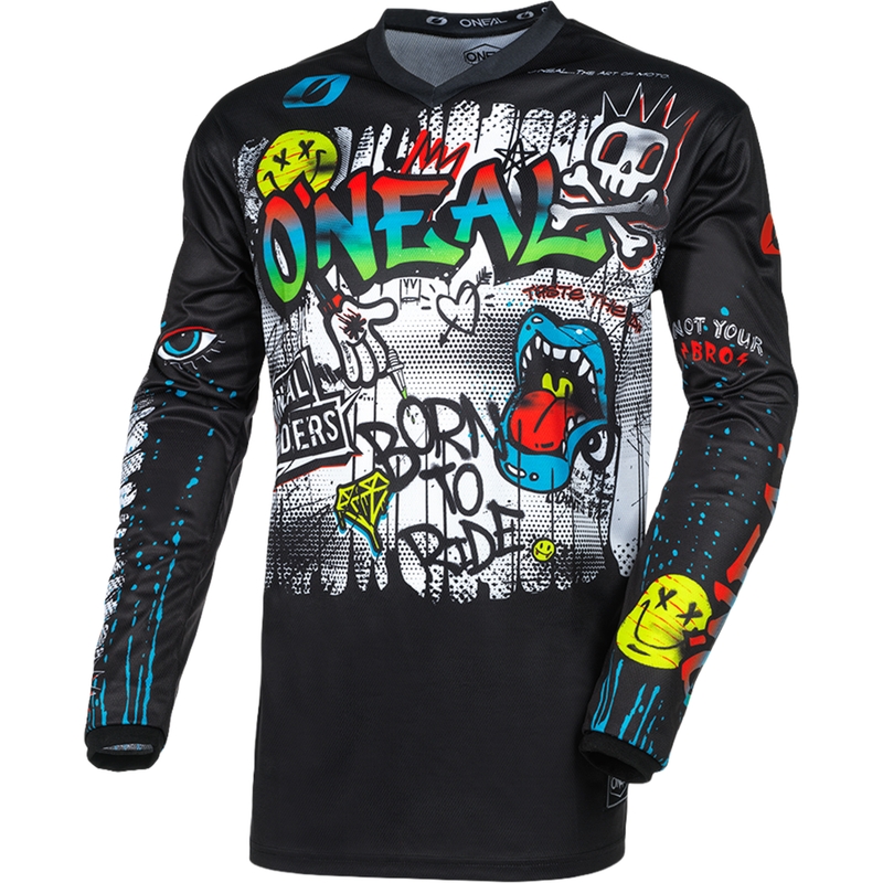 O'Neal Element Rancid motorcrossshirt zwart-wit