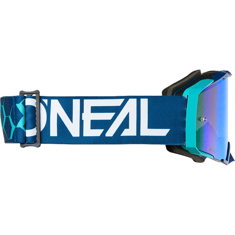 Motocrossbril O´Neal B-33 Hexa blauw (iridiumblauw plexiglas)