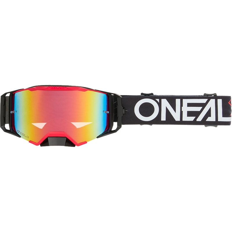 Motocrossbril O´Neal B-33 Hexa zwart-rood (iridiumrood plexiglas)