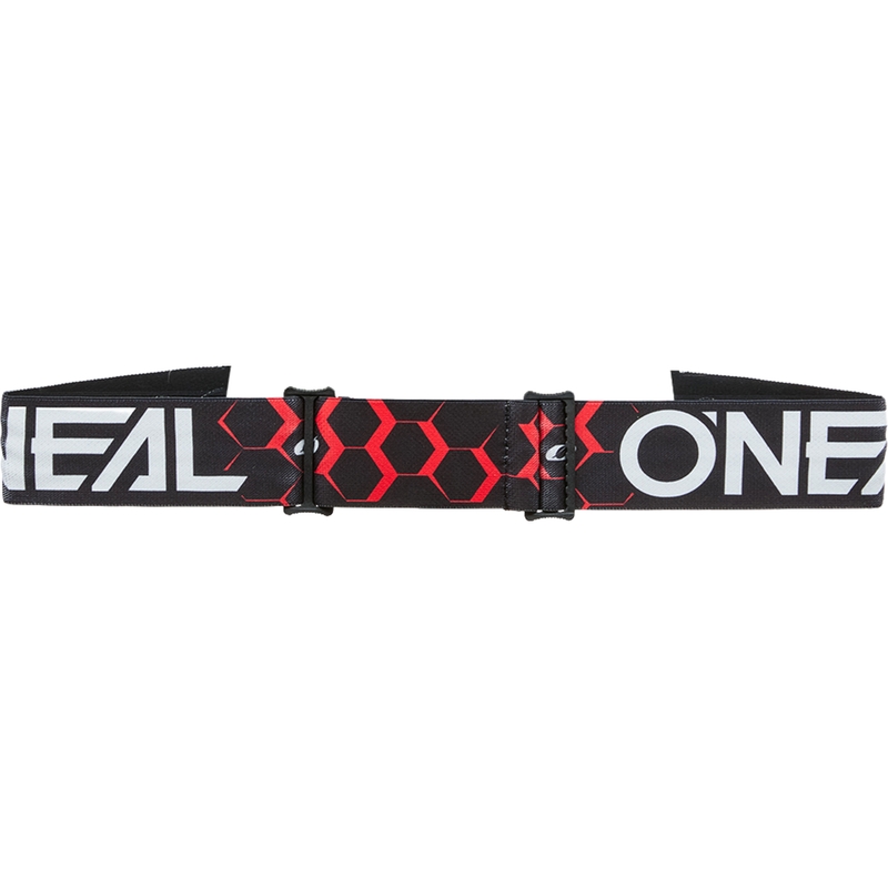 Motocrossbril O´Neal B-33 Hexa zwart-rood (iridiumrood plexiglas)
