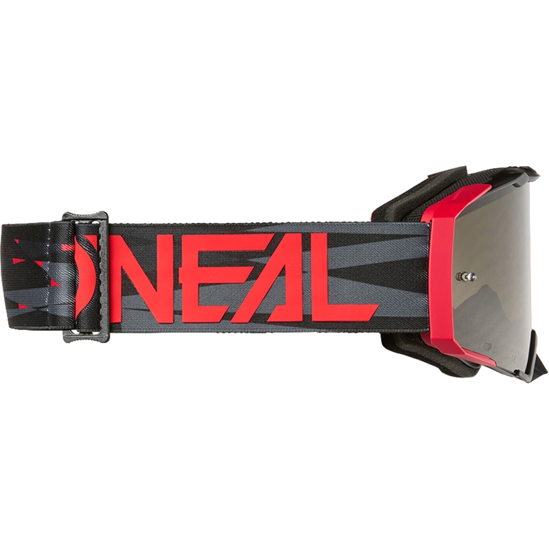Motocrossbril O´Neal B-33 Ictus zwart-rood (grijs plexiglas)