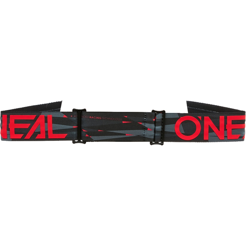 Motocrossbril O´Neal B-33 Ictus zwart-rood (grijs plexiglas)